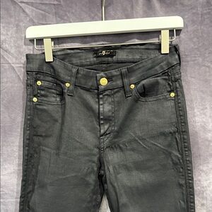 7 for all mankind Black Jeans with Gold Accents